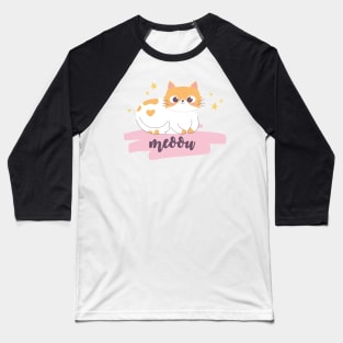 Meoow Cat Baseball T-Shirt